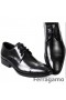 Ferragamo Τρύπα Αέρα Καφέ Μαύρα Δερμάτινα Παπούτσια Πώληση