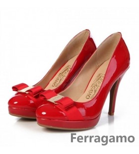 Ferragamo κόκκινο υψηλό τακούνι 270
