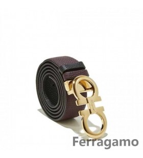 Salvatore Ferragamo Μεγάλο Διπλό Gancio Ζώνη Πώληση SFS-UU235
